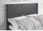 4ft6 Double Torre Dark grey painted wood bed frame, high foot end panel 4